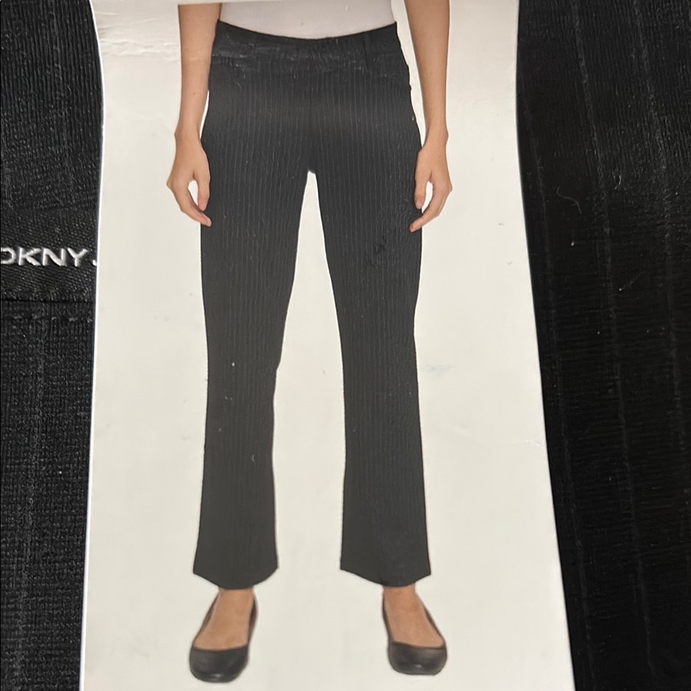 DKNY Black Pinstripe Pants